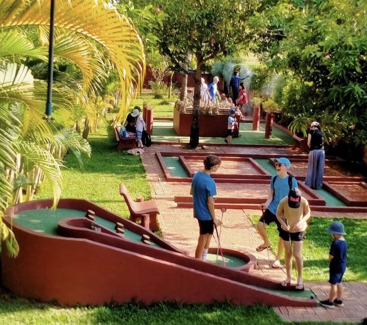 A crazy golf course